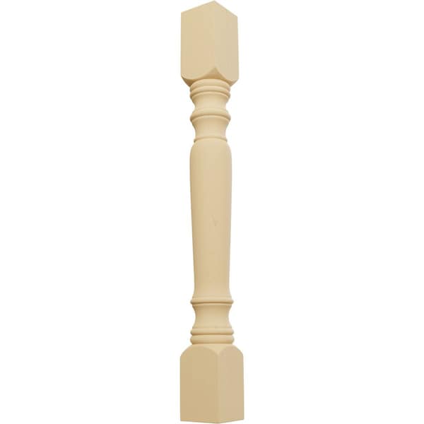Ekena Millwork 3 3/4"W x 3 3/4"D x 35 1/2"H Legacy Tapered Cabinet Column, Alder COL03X03X35LEAL - main